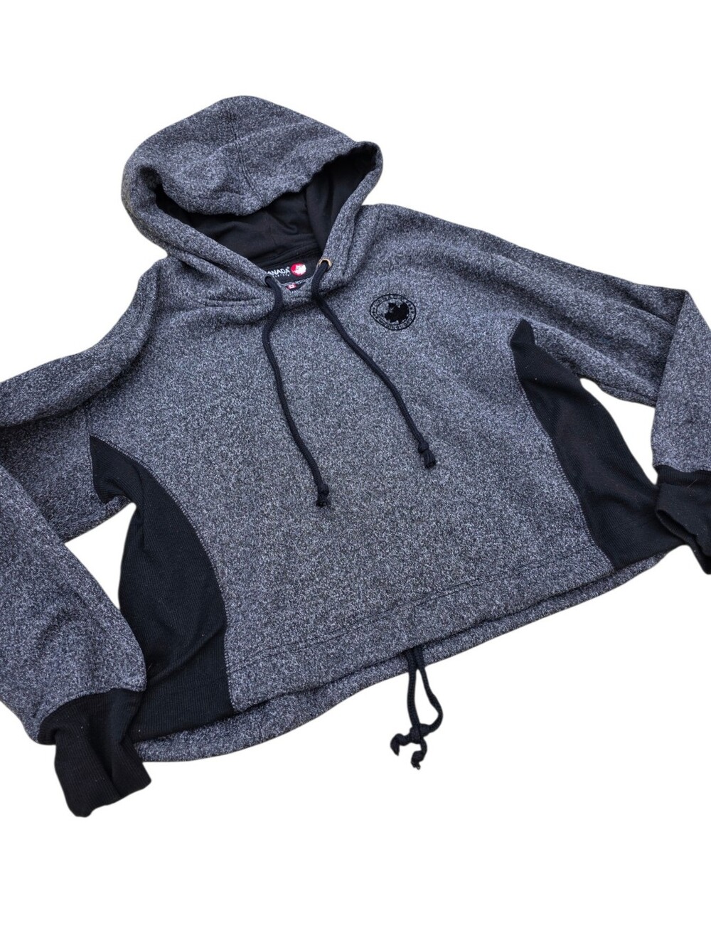 Canada Weathergear Gray & Black Hooded Pullover - Cozy Layering Hoodie